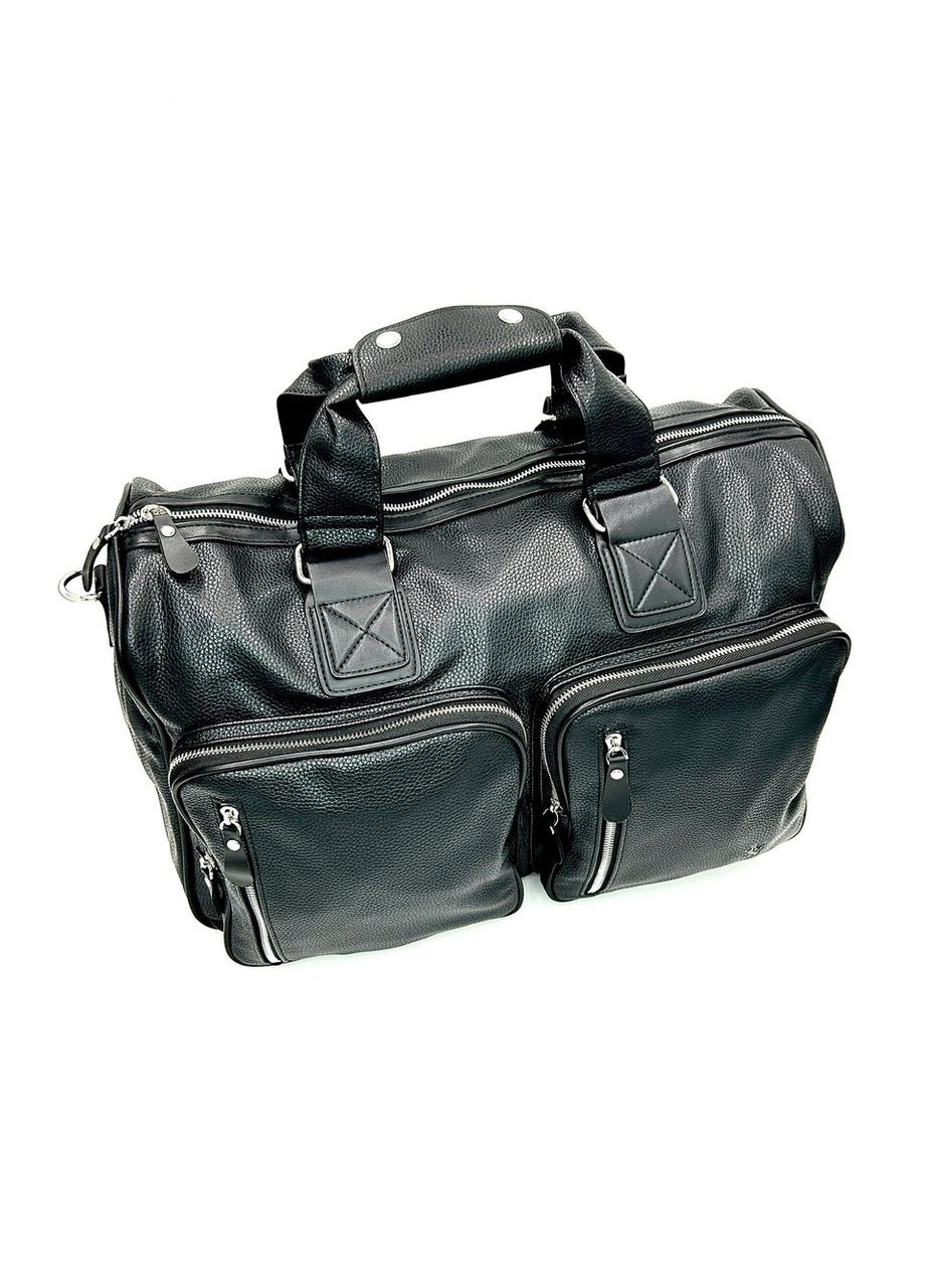 Чоловіча сумка з еко-шкіри Bradford A66270 чорна 49×32×16 No Brand (371682250)