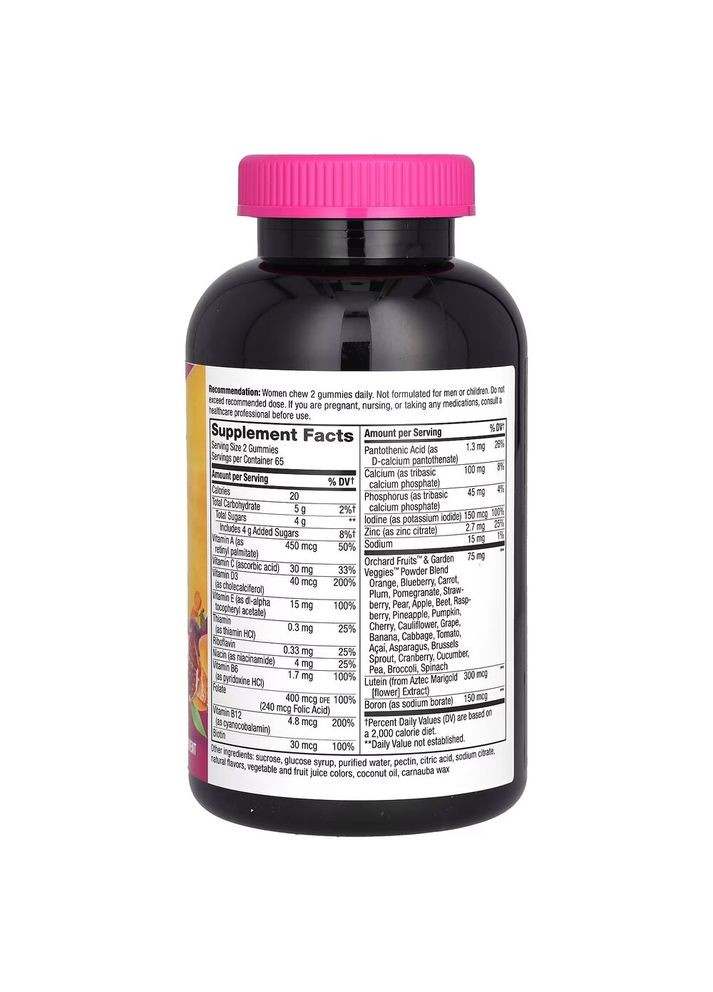 Комплекс для здоров'я жінок 50+ Alive! Women's 50+ Gummy, 130 желейок Nature's Way (322292427)