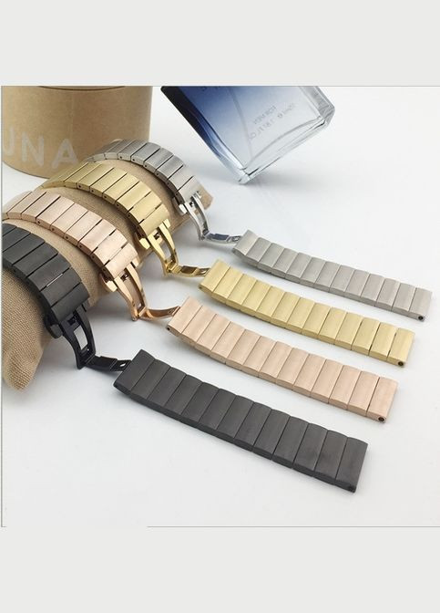 Сталевий браслет для годинника. Ремінець для классичних і смарт годинників. Колір срібла. Ширина 20 мм і 22 мм No Brand (370101728)