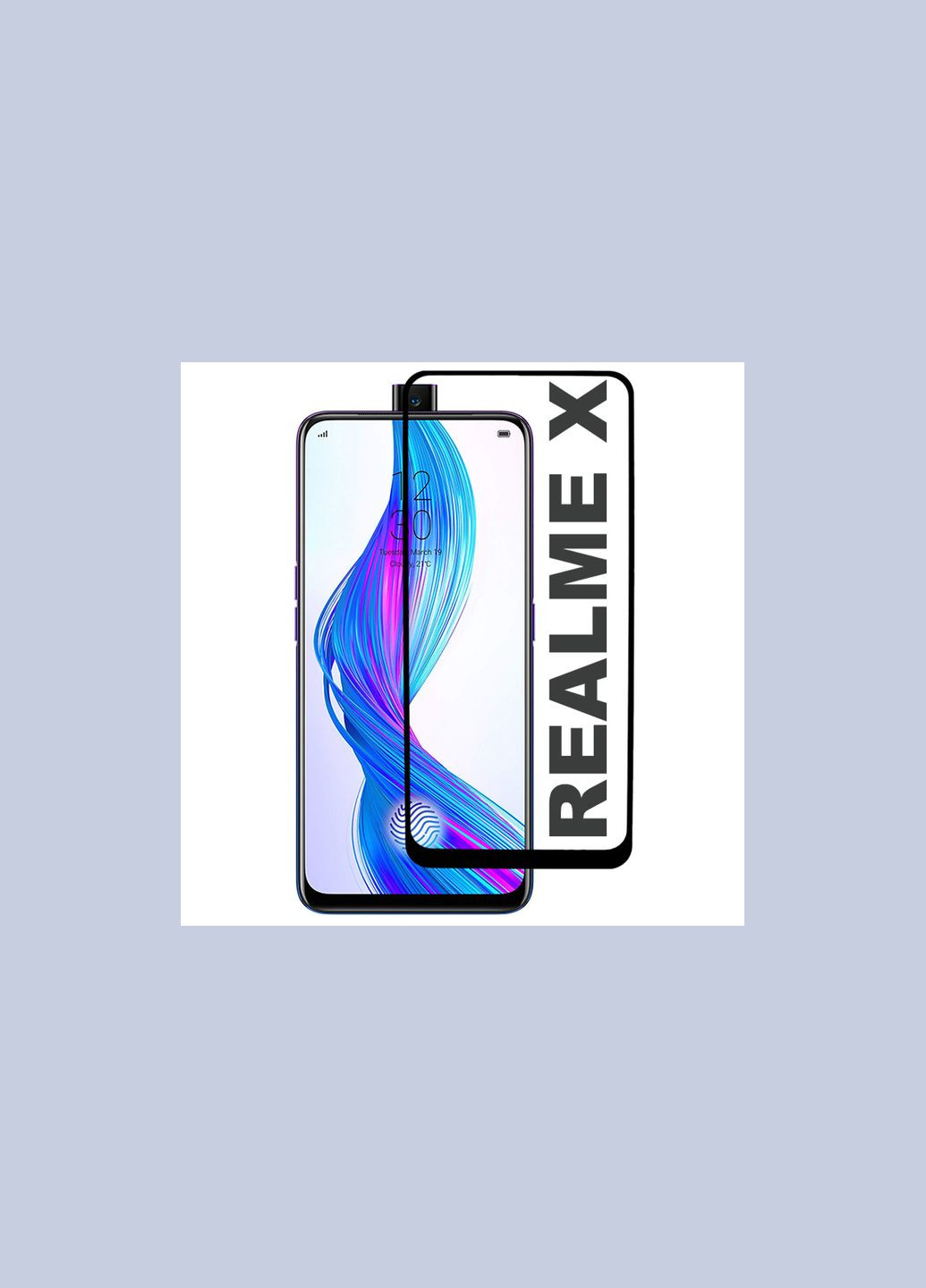 Защитное стекло для Realme X, Oppo Reno 2Z, Reno 2F, K3 Full Glue с черной рамкой Walker (325423297)