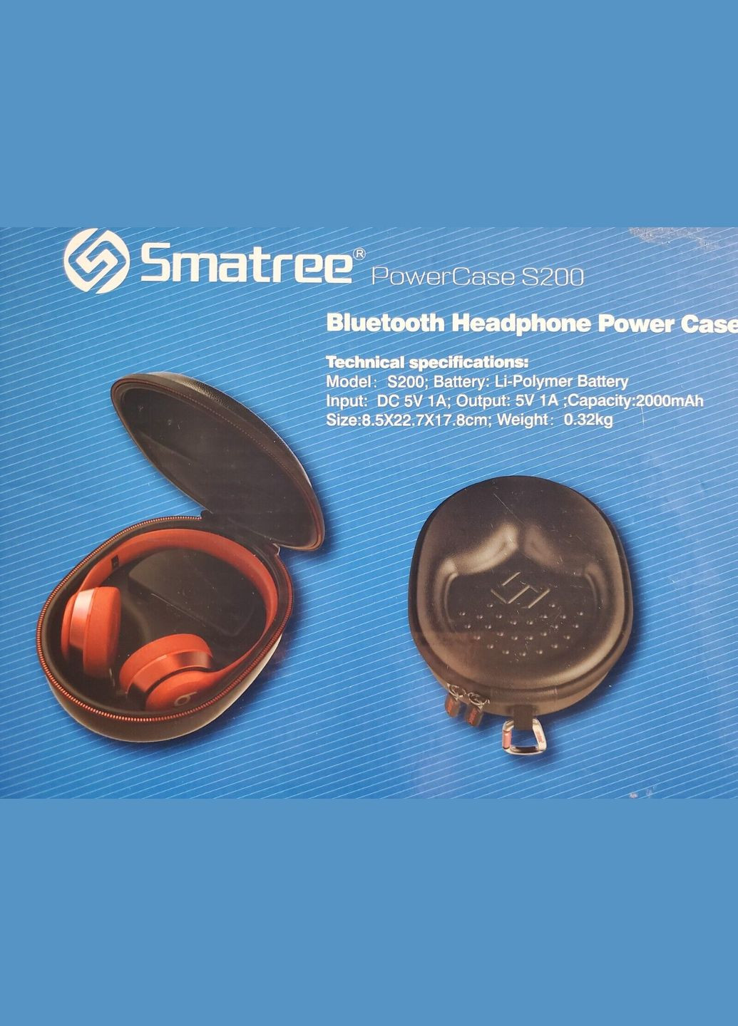 Зарядний чохол для бездротових накладних навушників Beats Solo2/Solo3 Wireless Smatree s200 (292734843)