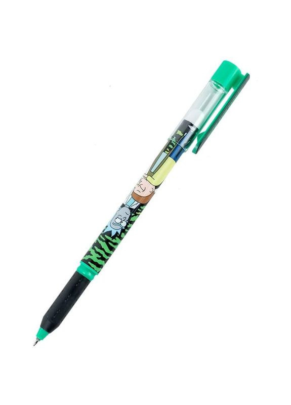Ручка гелева пиши-стирай синя 0,5 мм, 2 шт у пеналі Rick and Morty RM24-069 Kite (322498953)
