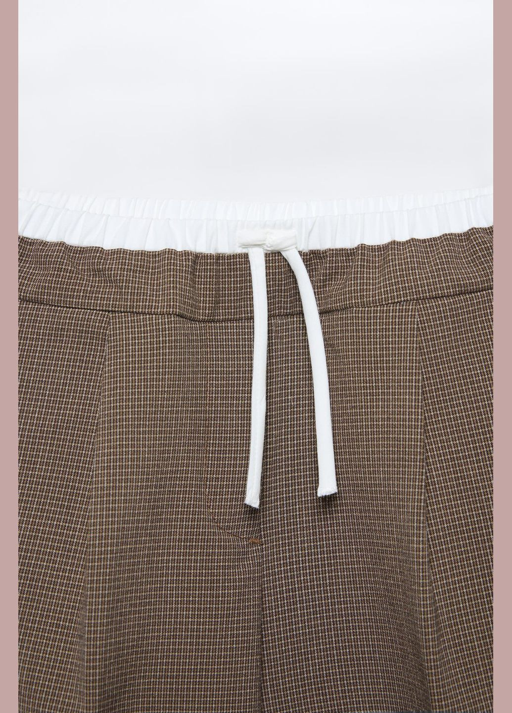 Стильні брюки з подвійною талієюZARA Zara брюки з подвійною талією на резинці (332984161)