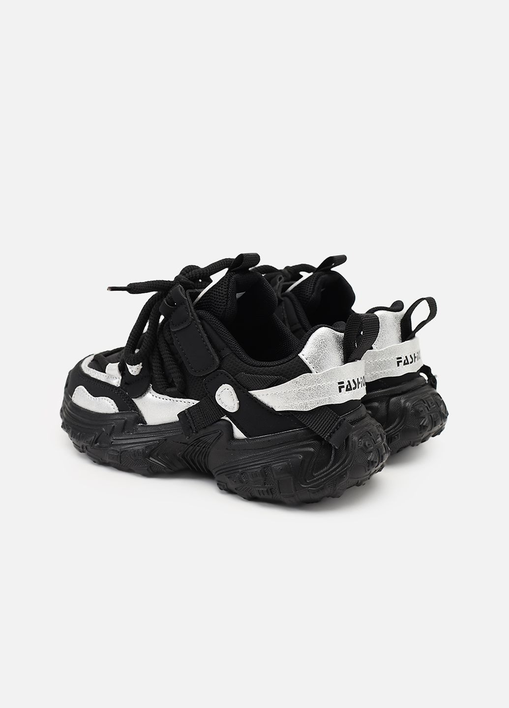 Чорні осінні кросівки для дівчинки, на пласкій підошві колір чорний цб-00273886 Kimboo