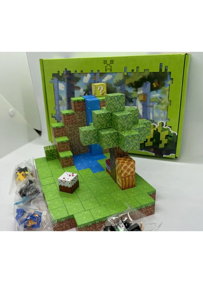 Магнітний конструктор Magnetic Cube Водоспад у джунглях 128 деталей (2104618677) No Brand (357209796)