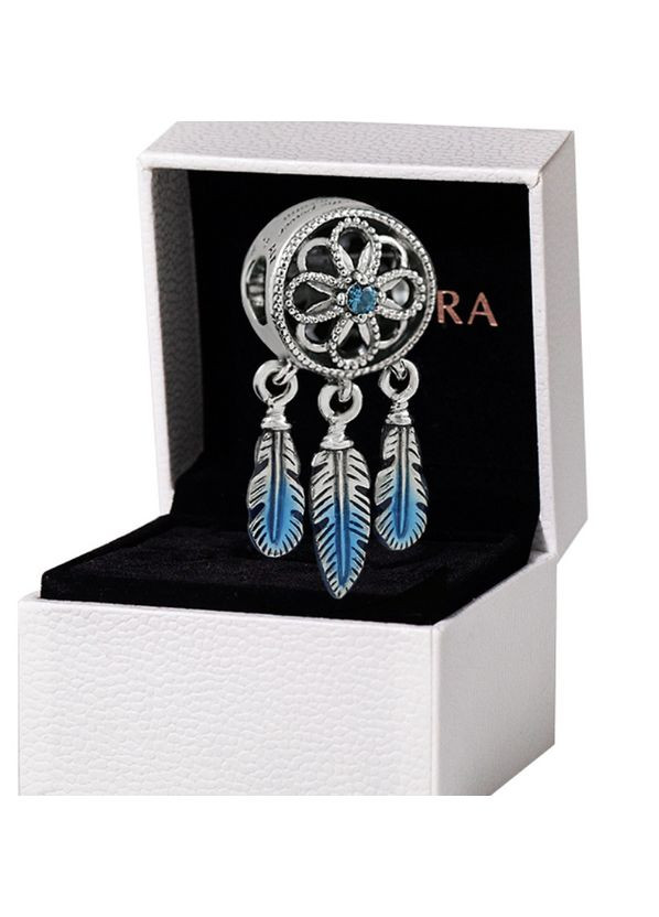 Серебряный шарм "Голубой ловец снов" 799341C01 Kabluchka (355344643)