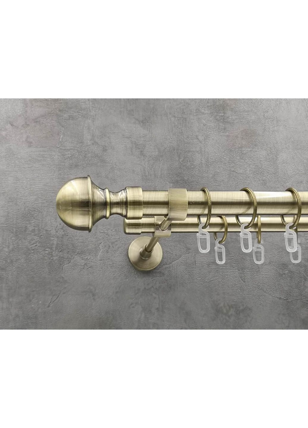 Карниз Бостон гладка штанга подвійний модерн 25/19 мм 300 см Антик Quadrum (352782194)