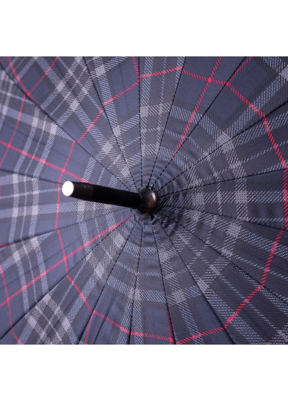 Синя} класична парасолька-тростина напівавтомат з поліестеру 16 спиць діаметр 117 см синя hp-23-4bl Yiwu (370974826)