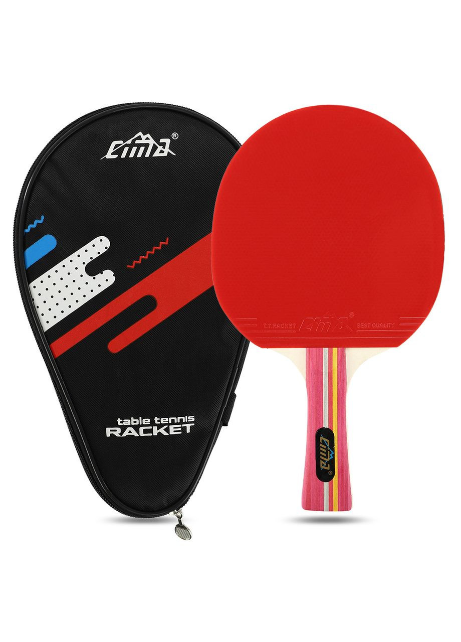 Ракетка для настольного тенниса пинг-понга в чехле CIMA CM-T200 (древесина, резина) F.O.X (361434122)