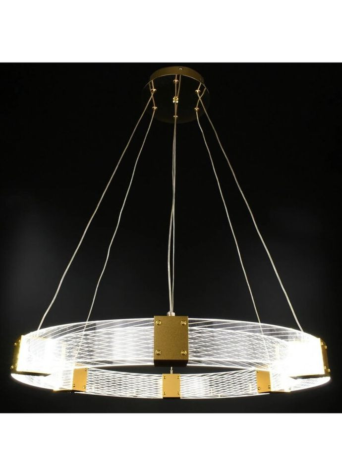 Люстра світлодіодна підвісна LED світильник для квартири на стелю ледве 26904 Золото 40-150х80х80 см. Sunnysky (324395954)