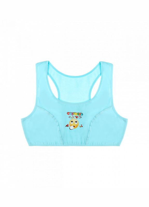 Бірюзовий на широких бетелях з принтом Donella бавовна