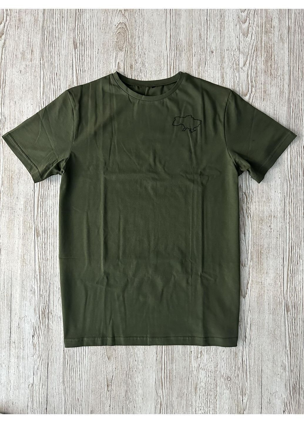 Хакі (оливкова) чоловіча футболка хакі карта україни No Brand