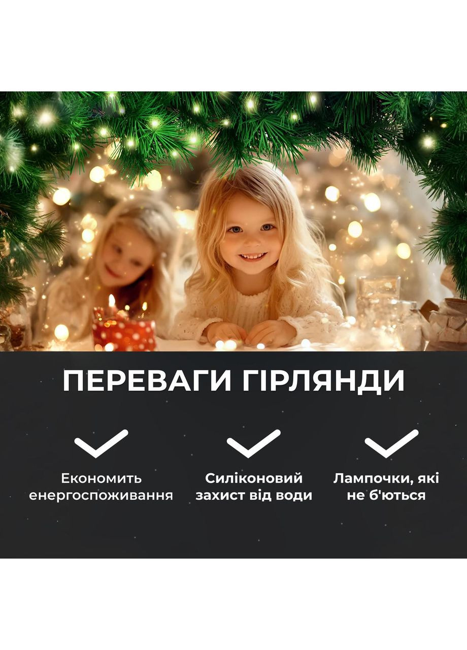 Гірлянда роса на пульті 50 метрів на 500 led світлодіодів крапля на білому дроті біла 500L50MWW Garlando (370373191)