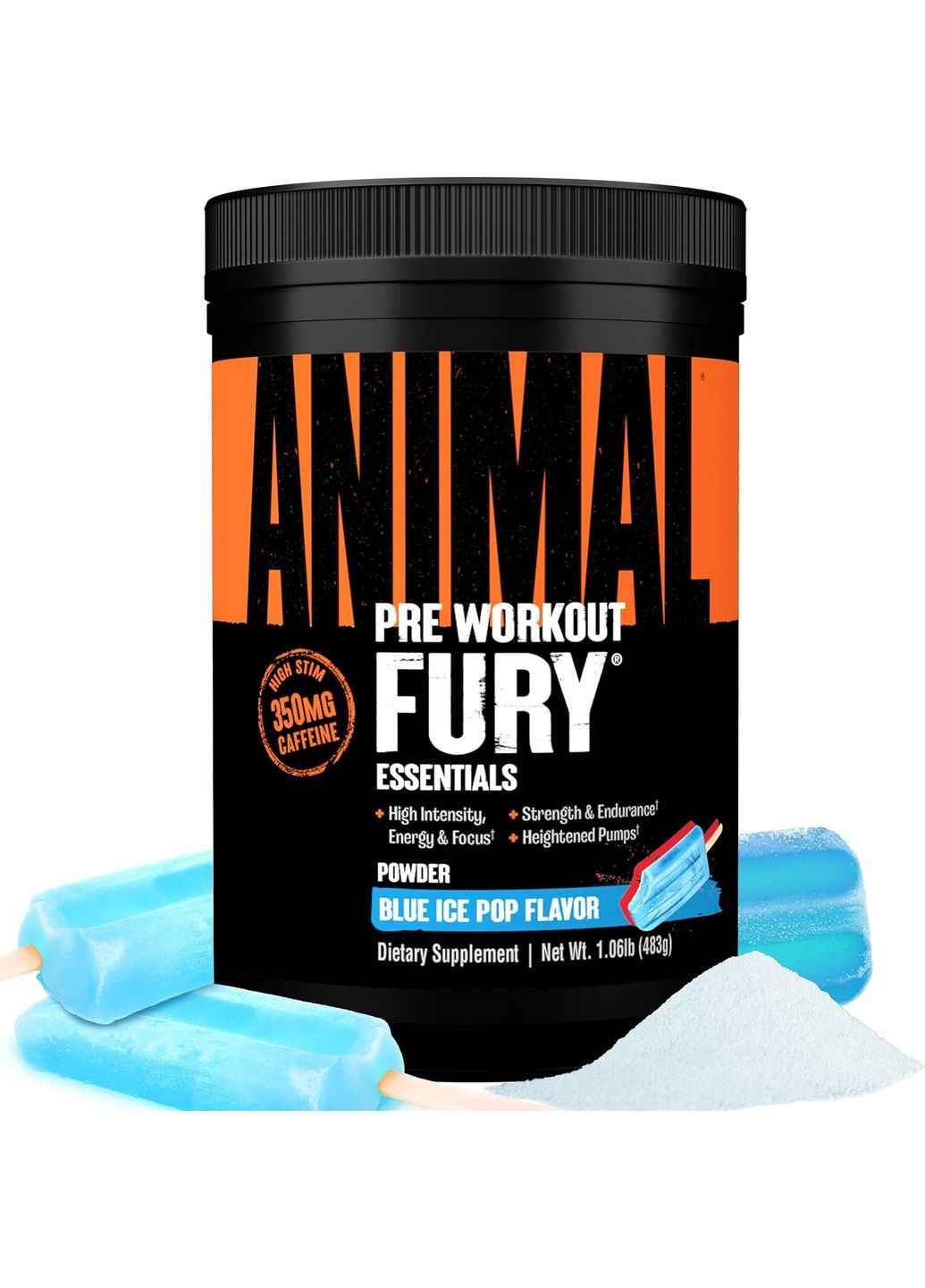 Передтренувальний комплекс Animal Fury 483 г, Ice Pop Universal Nutrition (323214830)