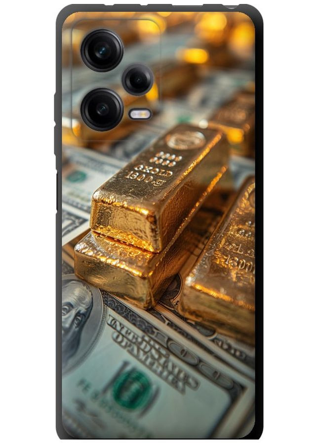 TPU черный чехол 'Слитки и доллары' для Endorphone Xiaomi Redmi Note 12 Pro 5G (291126797)