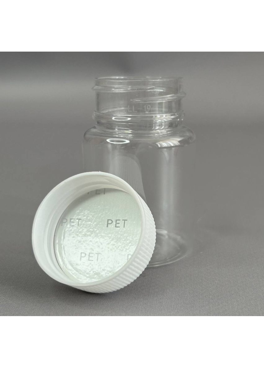 Флакон пластиковий з кришкою Ø42 мм, h-70 мм, об'єм - 50 мл - прозорий Plus-plus (354793983)