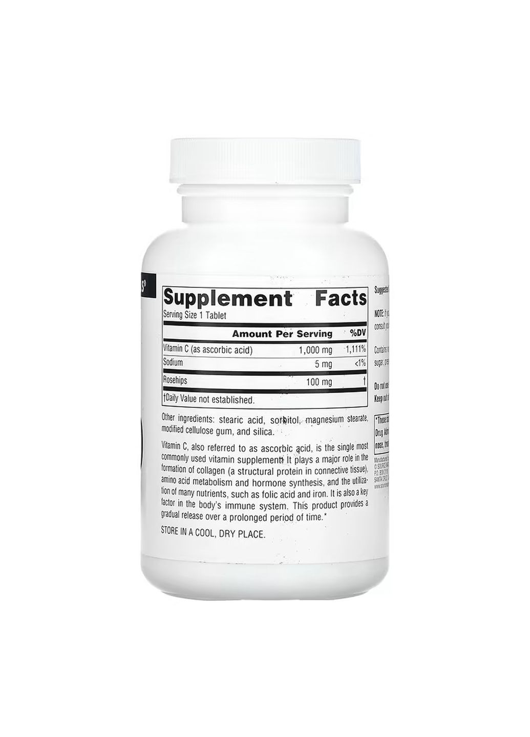 Витамин C для иммунитета с шиповником C-1000 1000 мг 250 таблеток Source Naturals (367957490)
