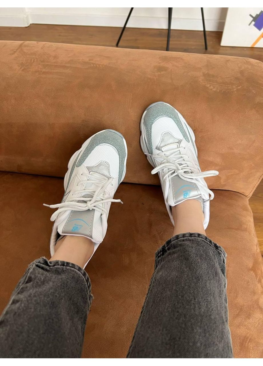 КРОССОВКИ ЖЕНСКИЕ NEW BALANCE 990 GREY WHITE V2 НЬЮ БЕЛАНС 990 No Brand серые демисезоны (368859677)
