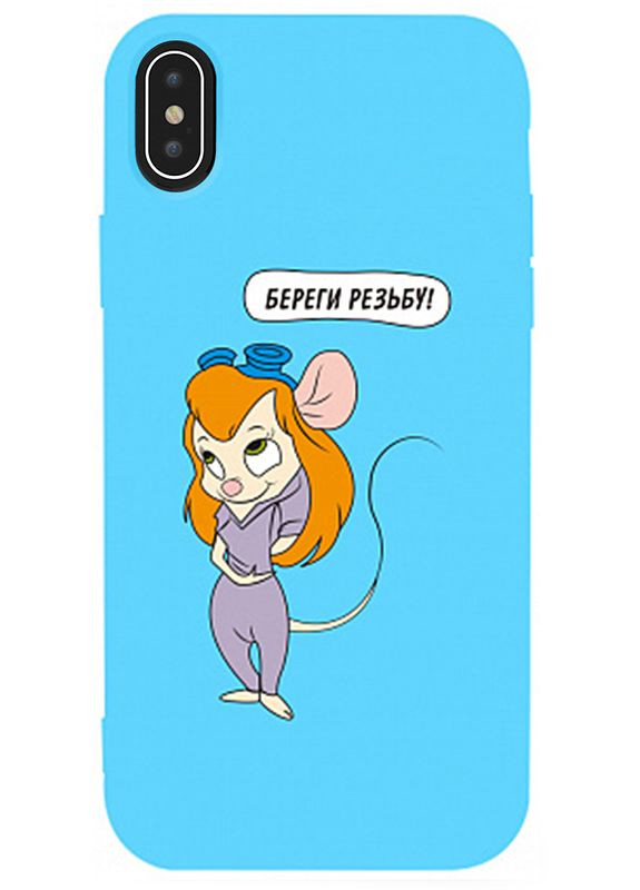 Чехолнакладка Matt TPU 2mm Print Case Apple iPhone XS Max #72 Rezba Sky Blue Toto (301508419)