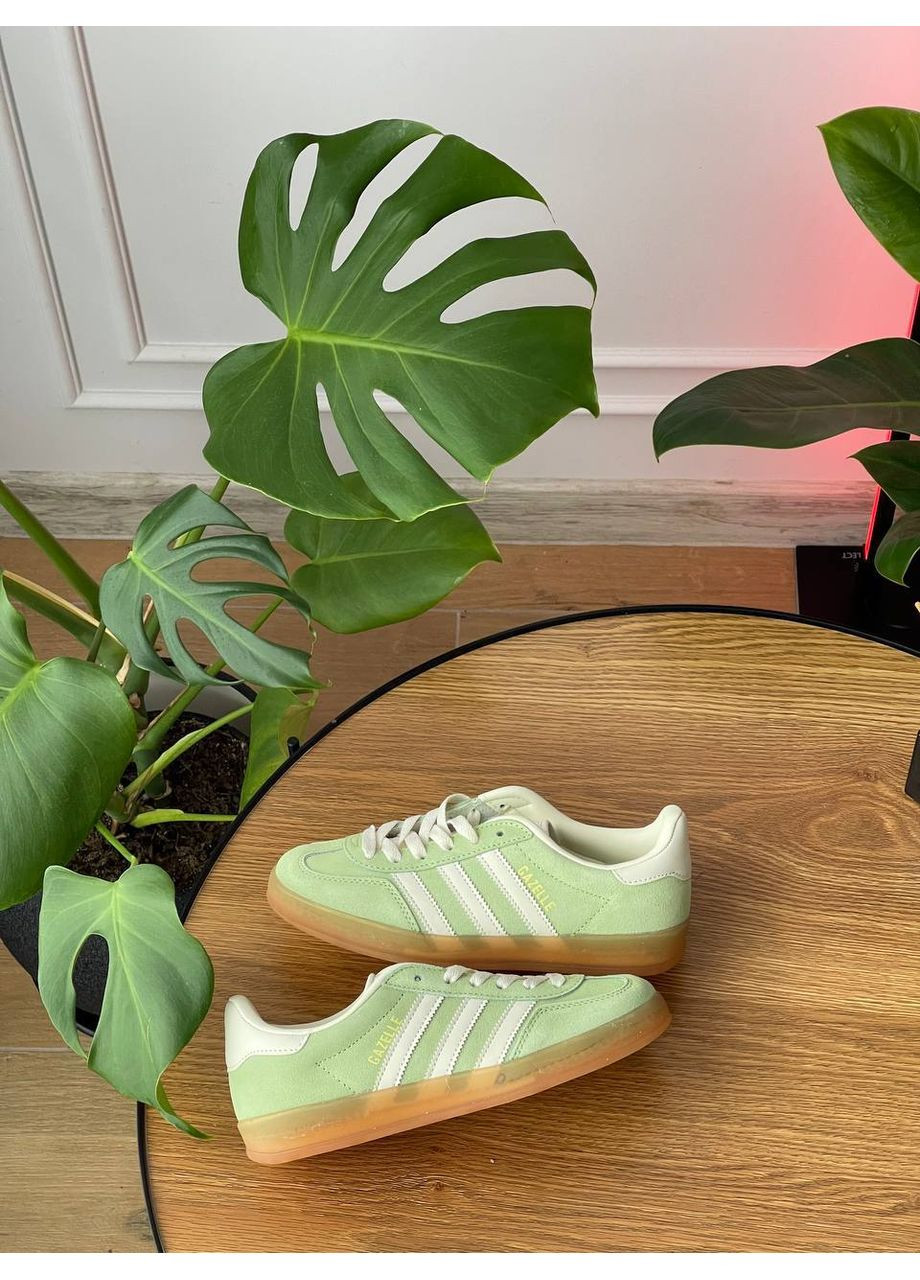 Кроссовки женские Adidas Gazelle mint White | Адидас Газель мятные белые No Brand мятные демисезоны (362476494)