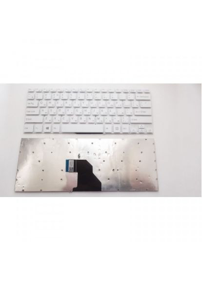 Клавіатура ноутбука (A43788) Sony svf14 (fit 14 series) белая без рамки ru (275091805)