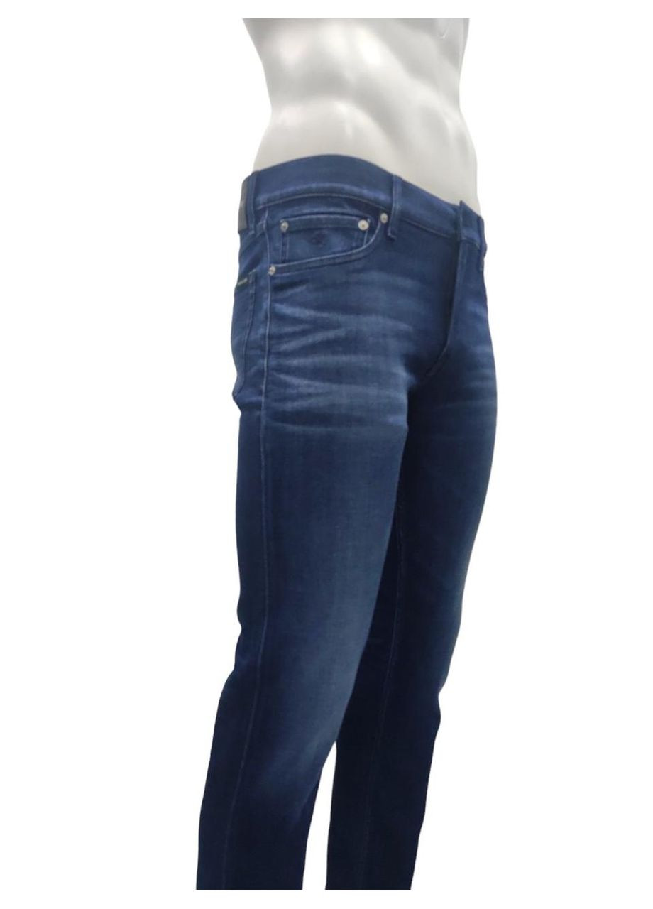 Комбинированные демисезонные мужские джинсы calvin klein, straight infinite flex, синего цвета, w32/l32 ckj035 slim fit Calvin Klein Jeans