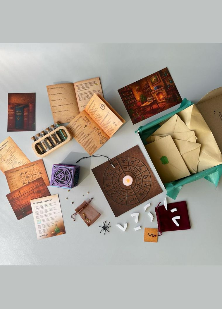 Квест-бокс «Тайны алхимика» Настольная игра для 1–5 игроков No Brand (364502696)