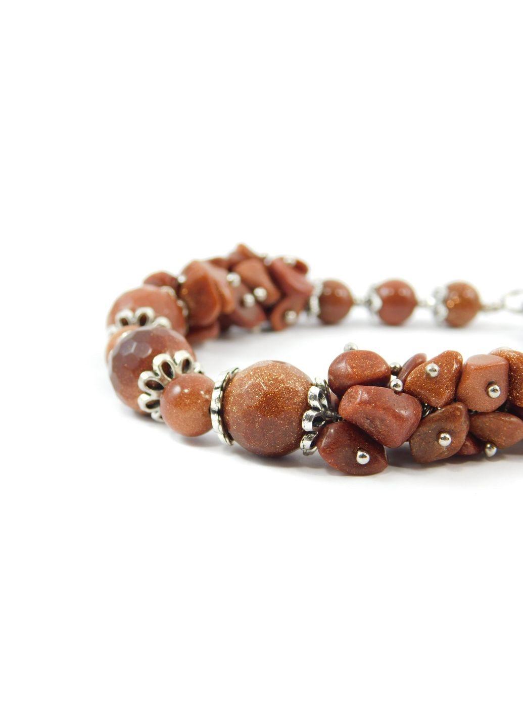 Браслет "Мон блан" Авантюрин 19 Fursa fashion (322315145)