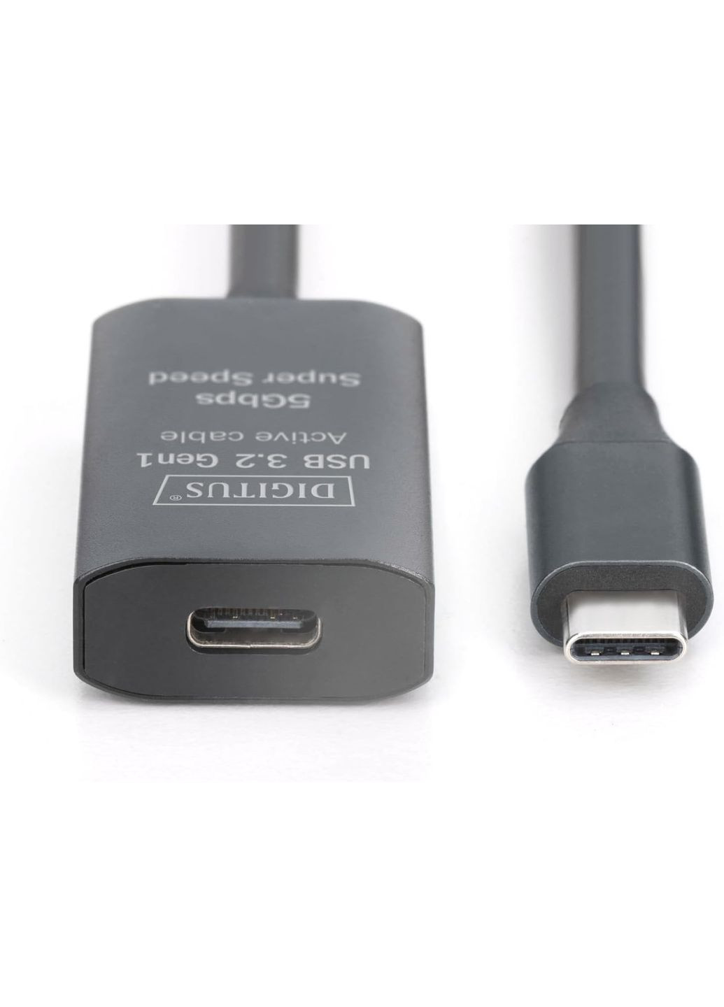 Удлинитель USB 3.2 Gen1 Active Cable 5G, C/M-C/F, 10м, черный Digitus (323205139)