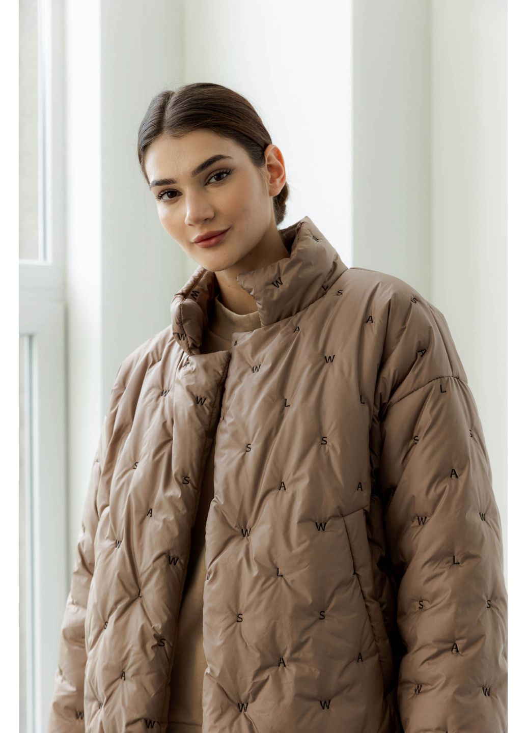 Бежевая демисезонная куртка-рубашка 2084.5462 Seventeen