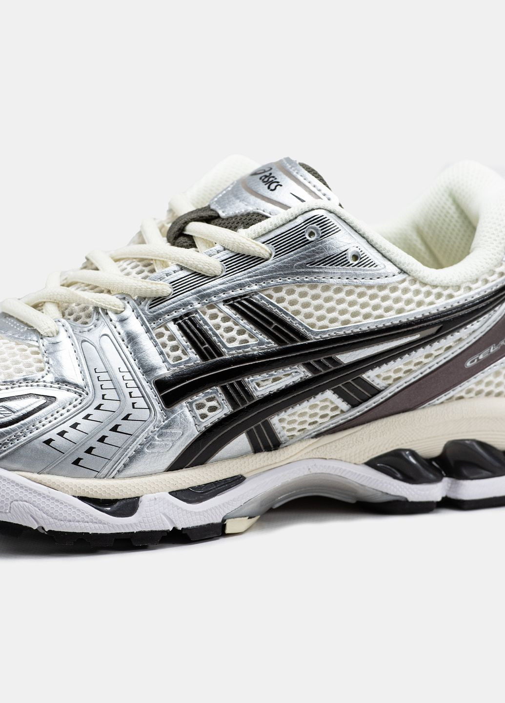 Сірі всесезон кросівки чоловічі і жіночі asics gel-kayano 14 grey black | асікс гель-каяно 14 сірі чорні No Brand