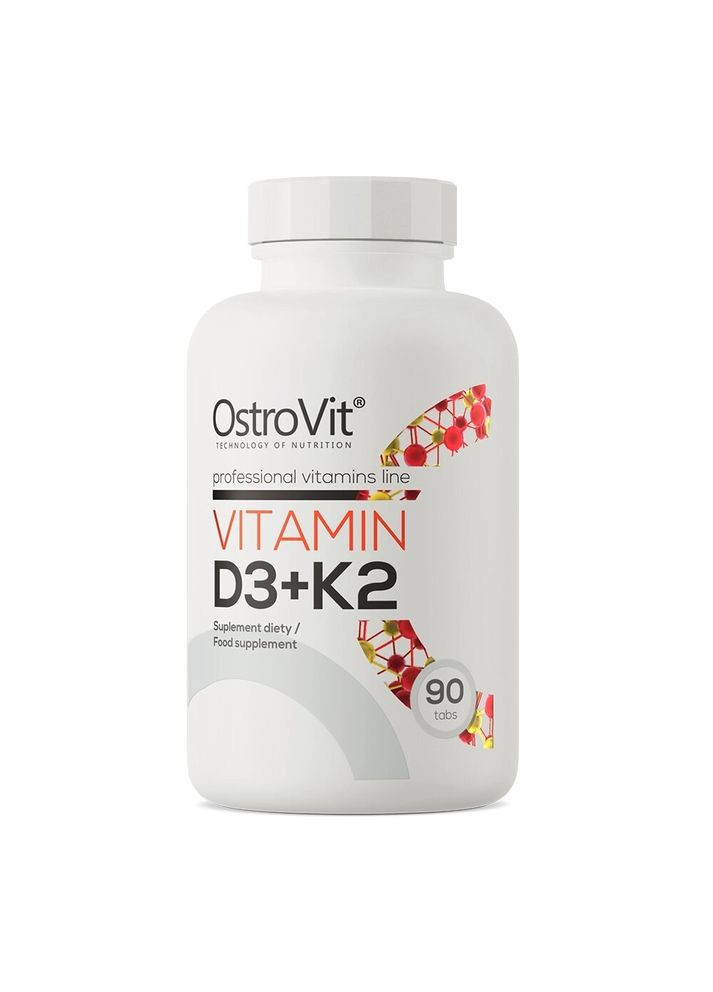 Витамины и минералы Vitamin D3+K2, 90 таблеток Ostrovit (322292397)