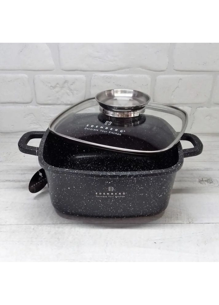 Набір казанів 10 предметів з мармуровим антипригарним покриттям (EB-3986) Edenberg (360654675)