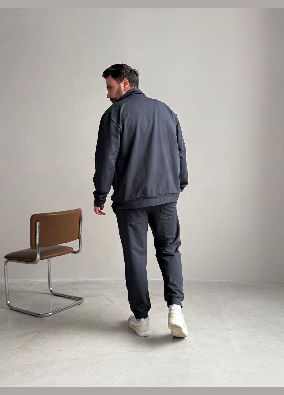 Чоловічий спортивний костюм Pull без капюшону сірий No Brand (327845509)