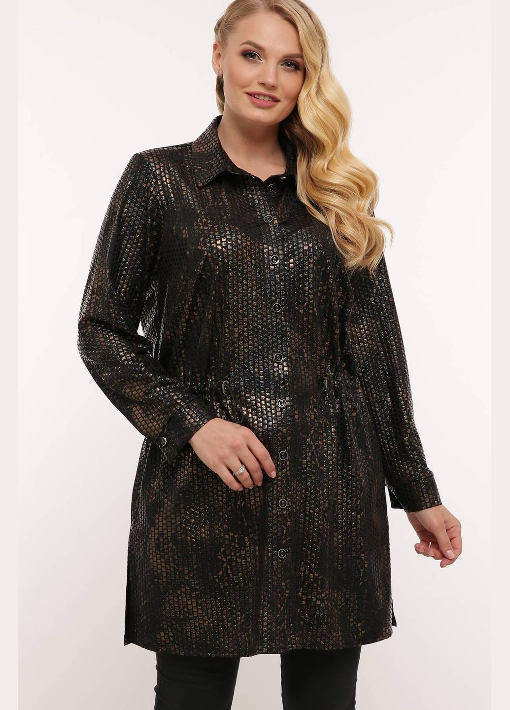 Довга сорочка з куліскою (соти) ДЕЙЗІ коричневий Tatiana (347595162)