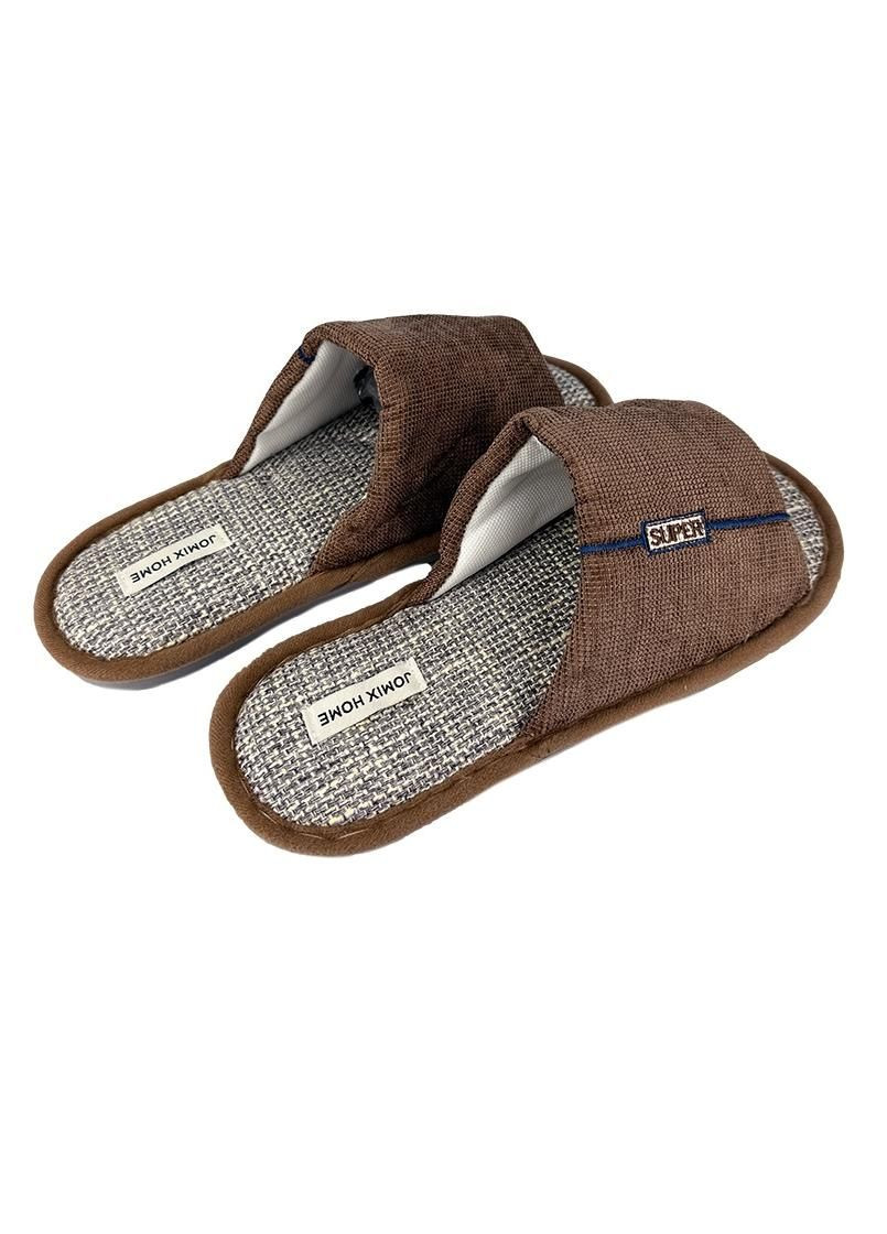 Коричневые тапочки домашние мужские открытые коричневые 10244-2 Jomix