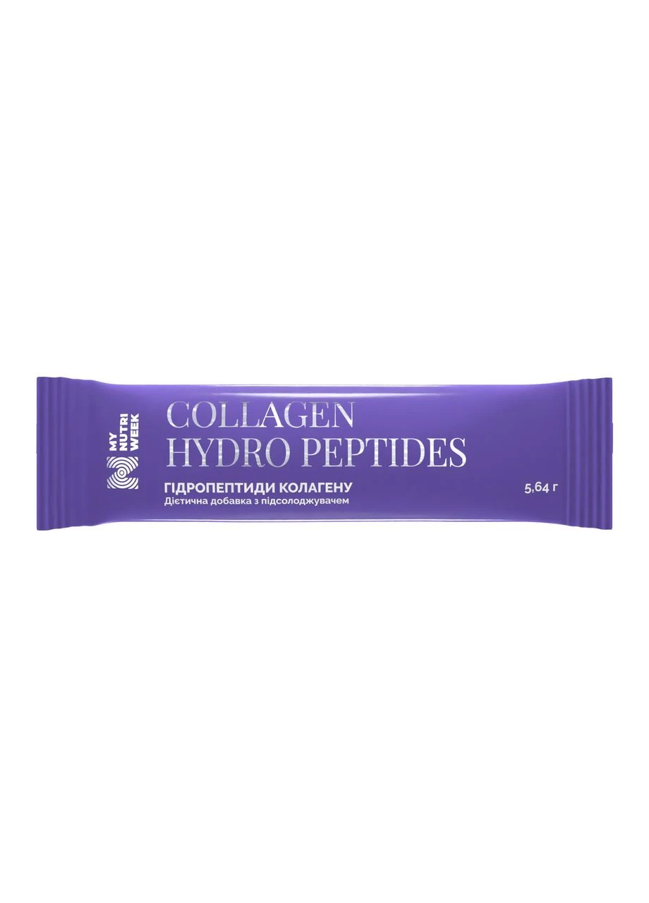 Гидропептиды коллагена, Collagen Hydro Peptides, с подсластителем, вкус Скандинавские фрукты, 1 саше (5,64 г) My Nutri Week (386436579)
