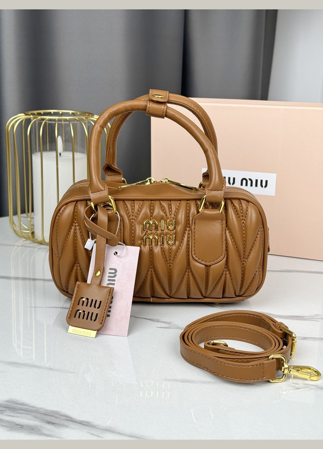 Жіноча сумка Miu miu коричнева No Brand (311598608)