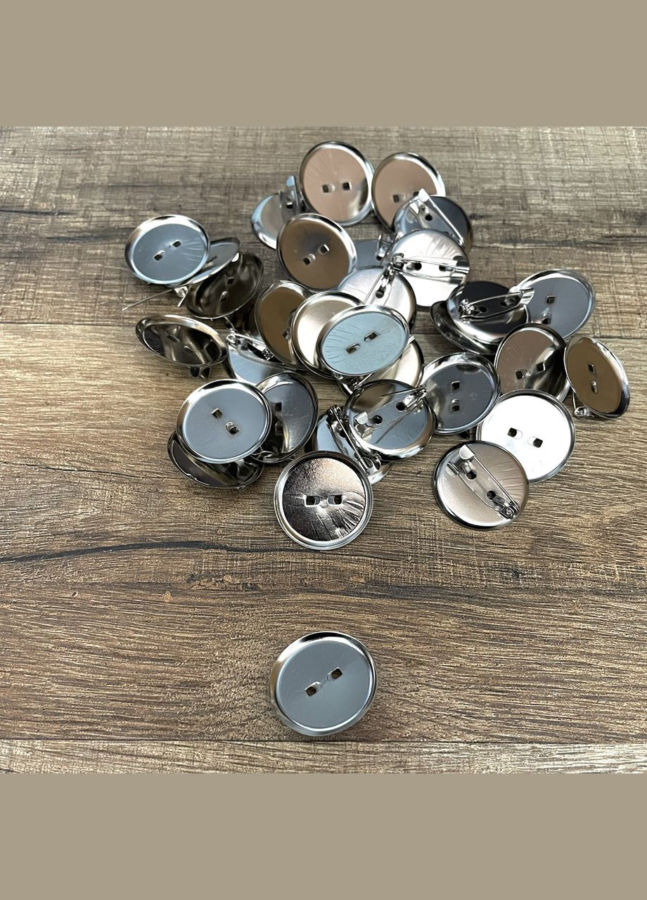 Заготовка для брошки нікель 20 мм No Brand (329743597)