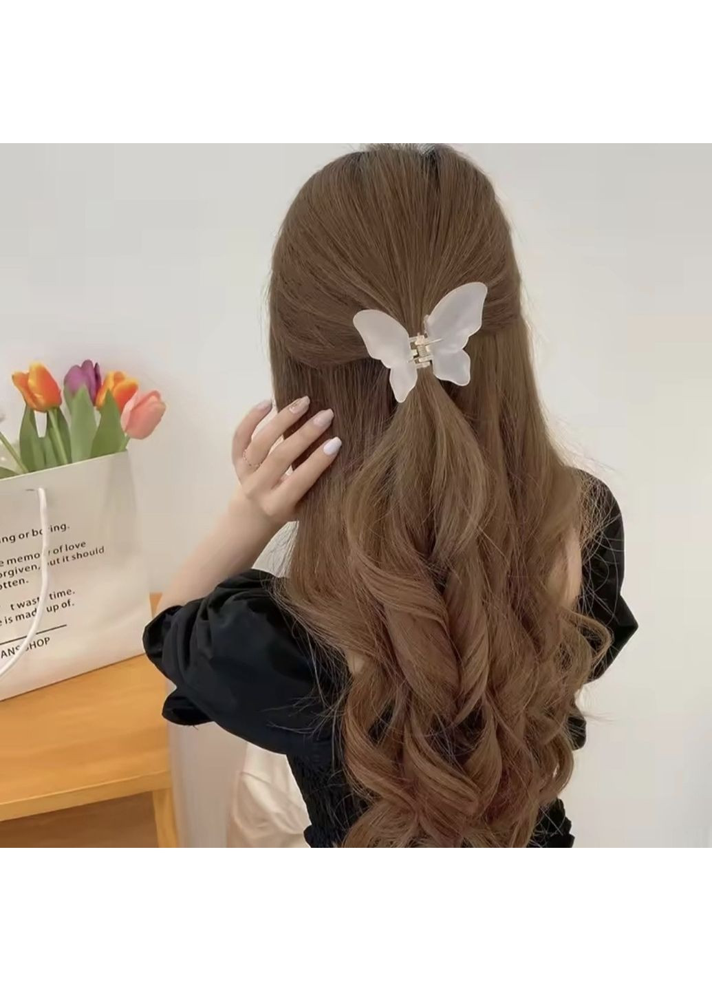 Заколка-крабик бабочка матовая China (362536152)