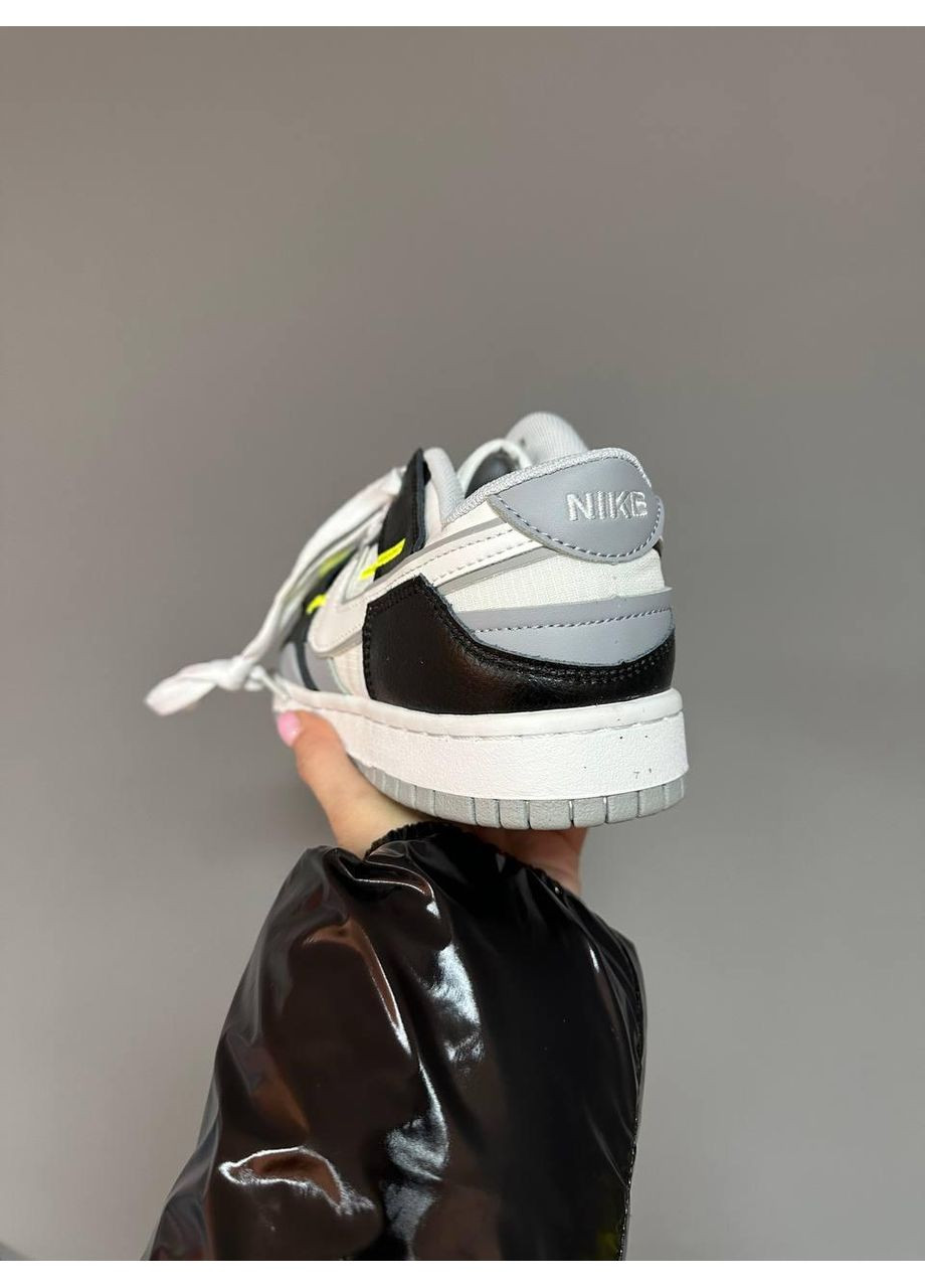 КРОСІВКИ ЖІНОЧІ NIKE SB DUNK LOW SCRAP WOLF GREY LIGHT LEMON НАЙК СБ ДАНК No Brand сірі демісезони (369389306)