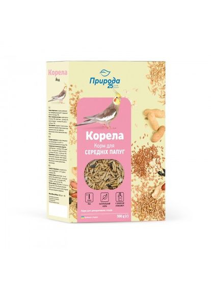 Корм «Корела. Йод» для середніх папуг, 500 г (*) Природа (323153705)