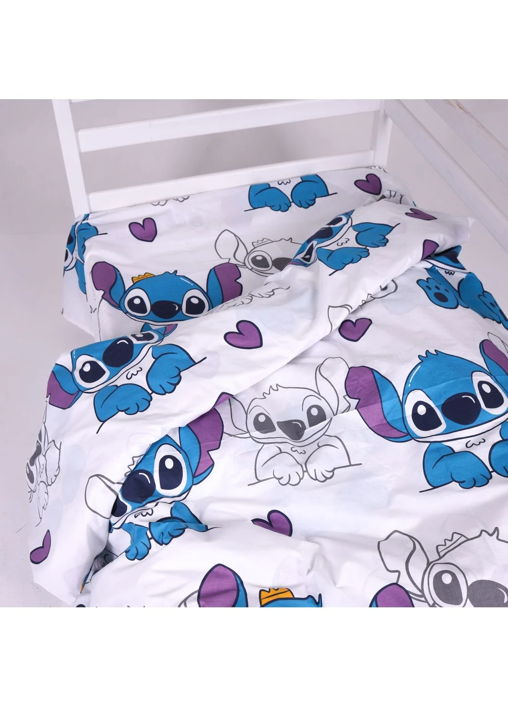 Комплект постільної білизни Бязь TEENAGER 17-0910 Stitch Vibes Violet Полуторний Євро Mirson (399958060)