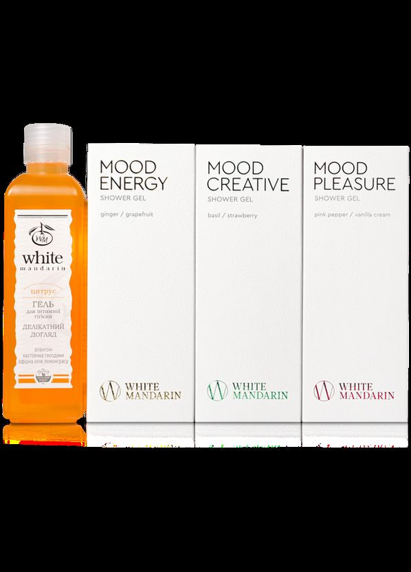 Набор натуральных гелей для душа Valentine's mood + гель для интимной гигиены White Mandarin (318070528)