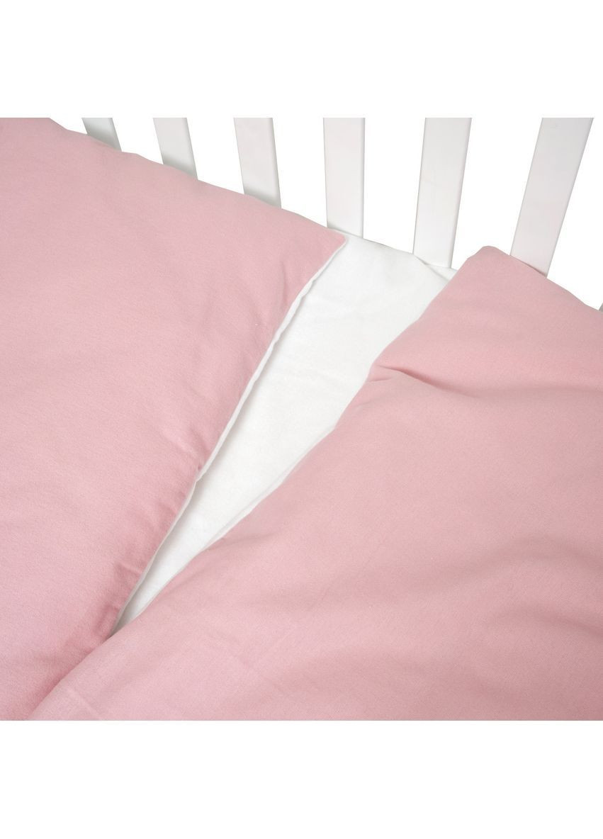 Комплект постільної білизни Comfort Soft, фланель, 3 предмети, пудровий з білим () Twins 3010-TS-24 (362184735)