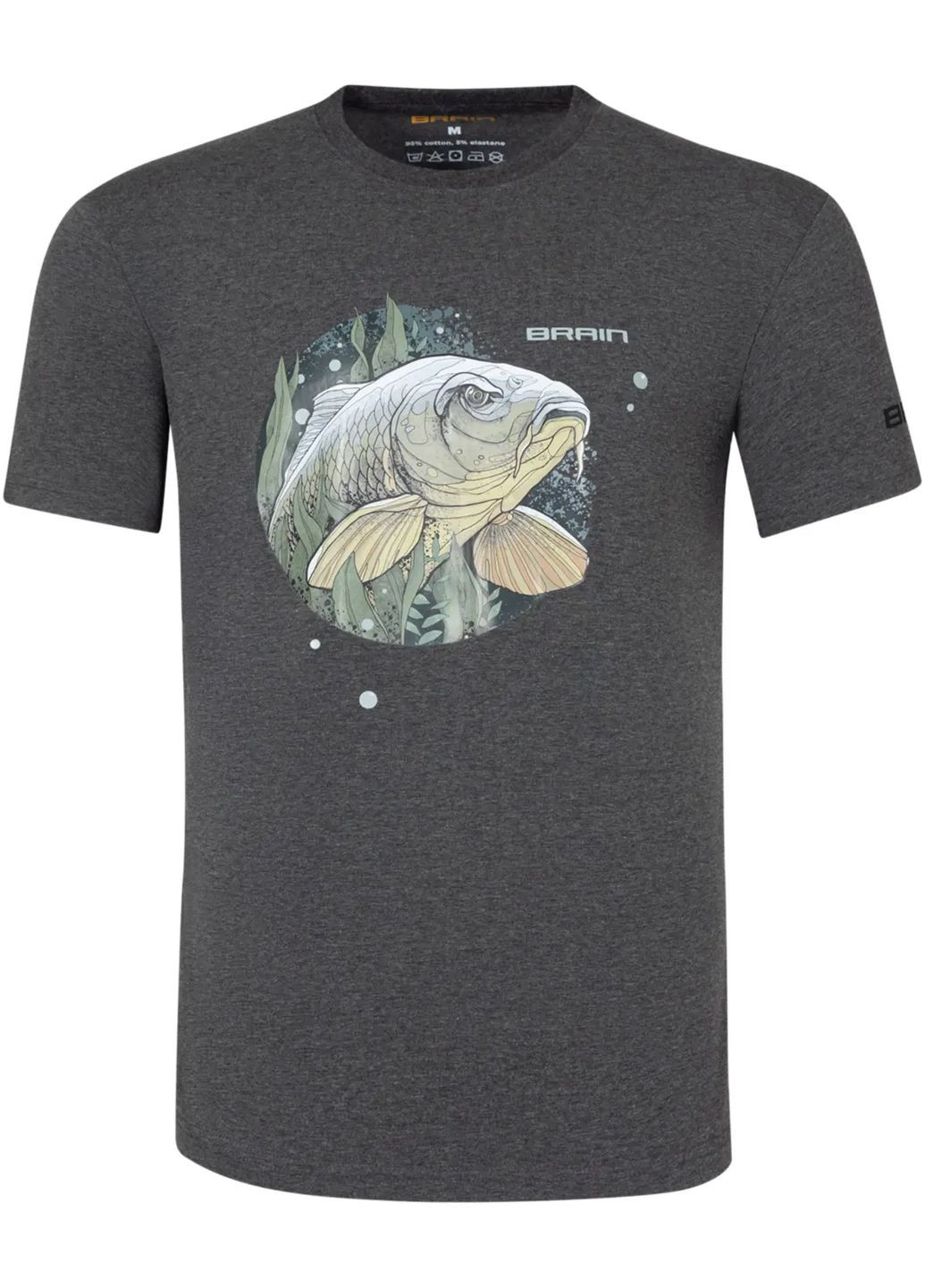 Комбинированная футболка grumpycarp dark grey melange Brain