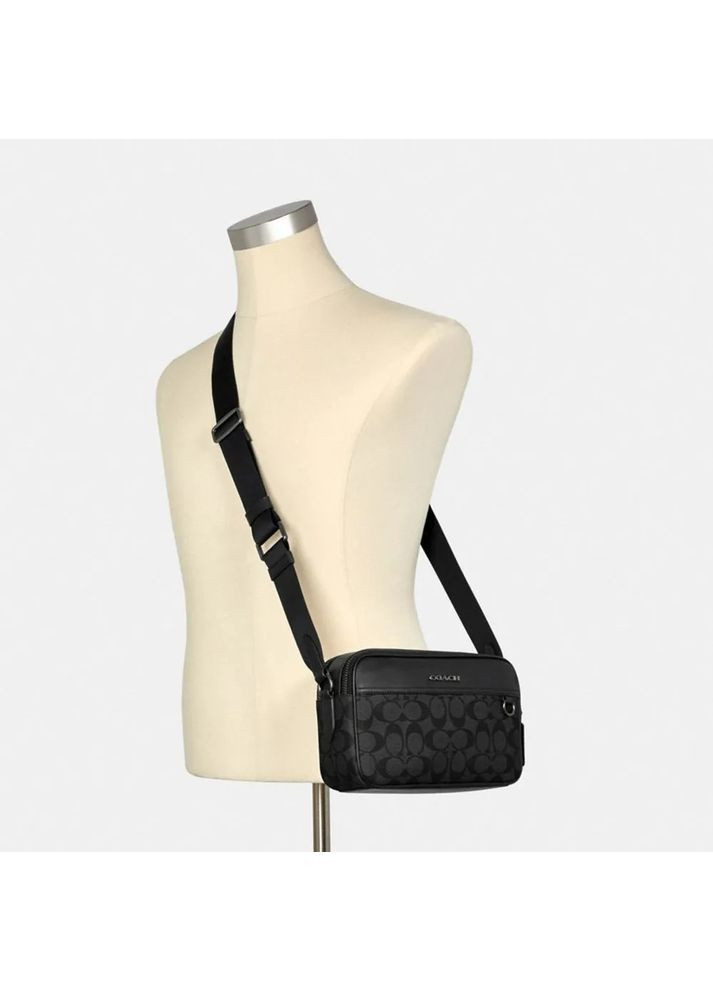 Сумка через плече крос боді три відділення, штучна шкіра (12347) Coach (370569480)