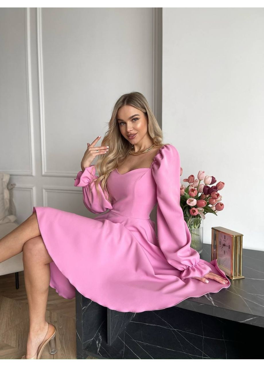 Рожева сукня Garna однотонна