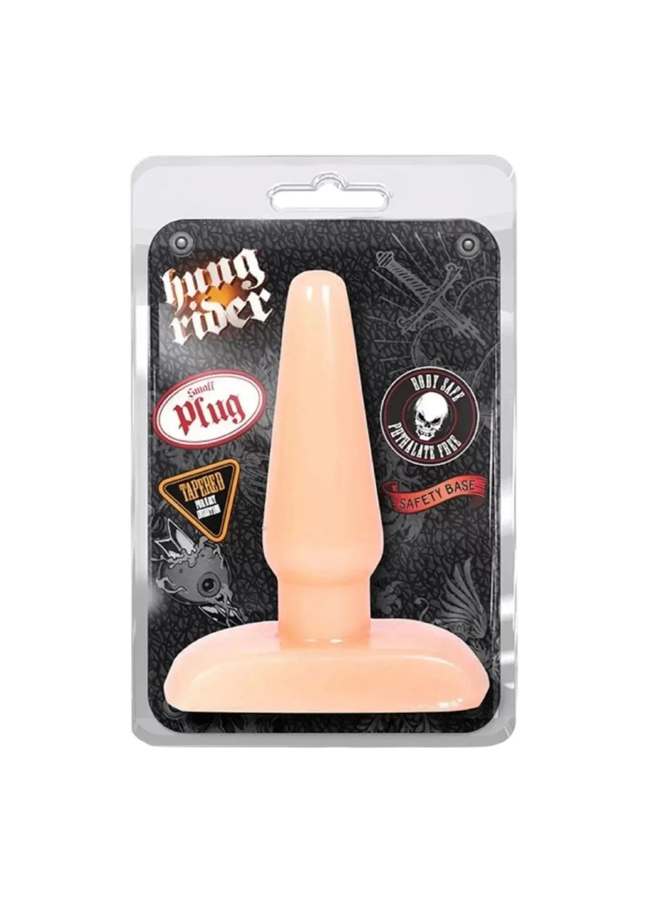 Анальная пробка стимулятор анус плаг телесный для начинающих с ограничителем размер S Hung Rider Blush (347614798)