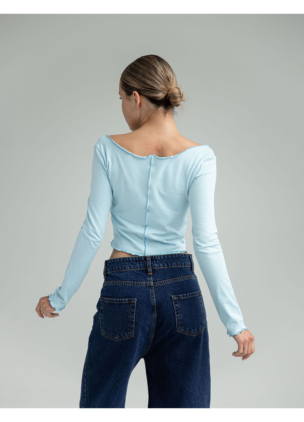 Женский лонгслив с наружными швами (0012200KAPL) Casual Trend №122 - (361029239)